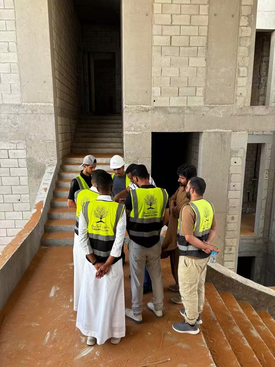 Takkah engineers coordinating work on a Riyadh site